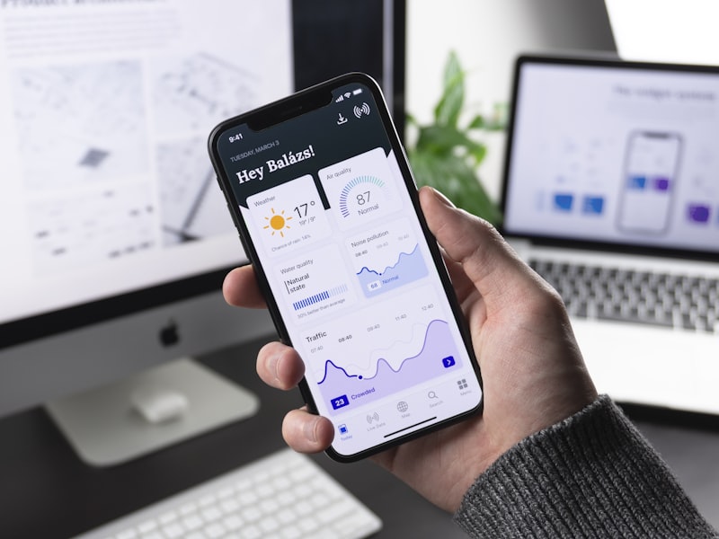 Checking notifications and schedules on a smartphone